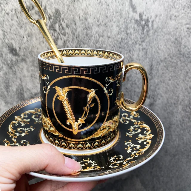 180ml Vintage Transparent Stained Glass Cup,Retro Coffee Cup Saucer Set,Aesthetic  Drinkware,Milk Juice Tea Party Mug With Handle - AliExpress