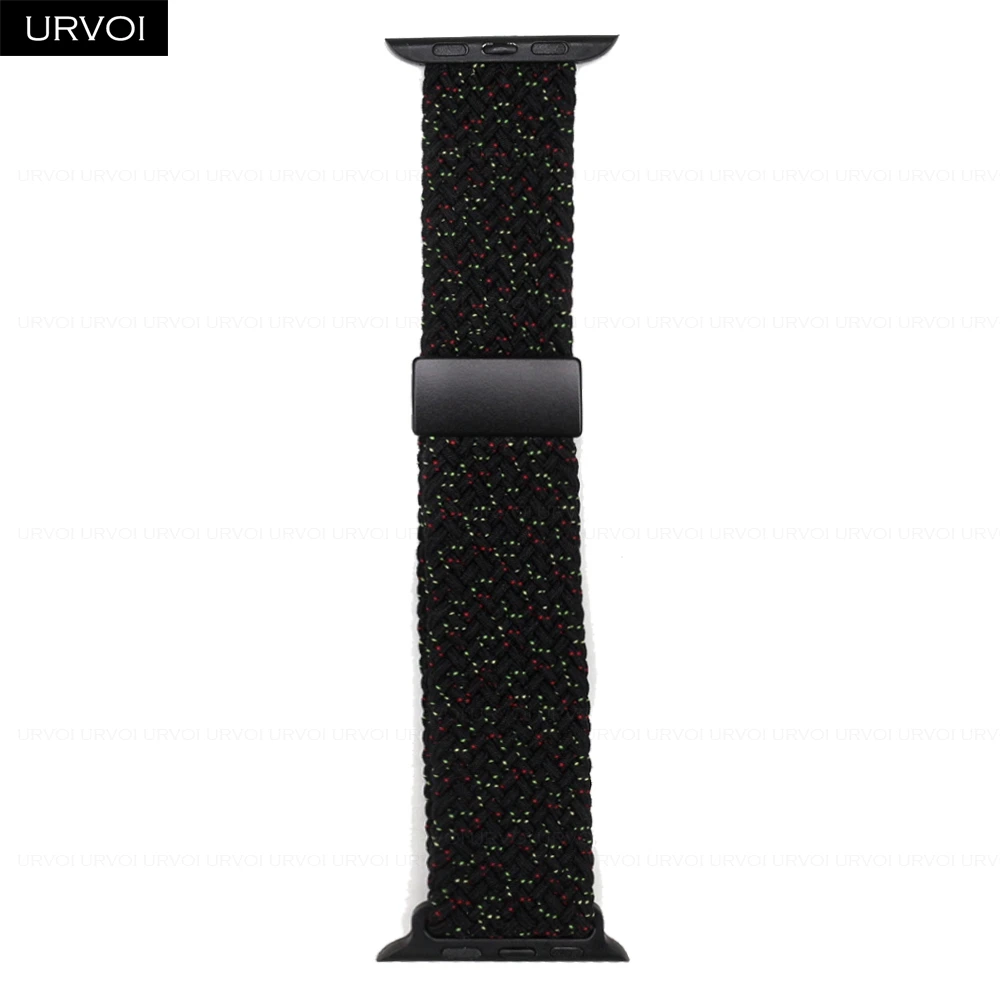 Braided Elastic Nylon Wristband with Magnetic Fold Buckle