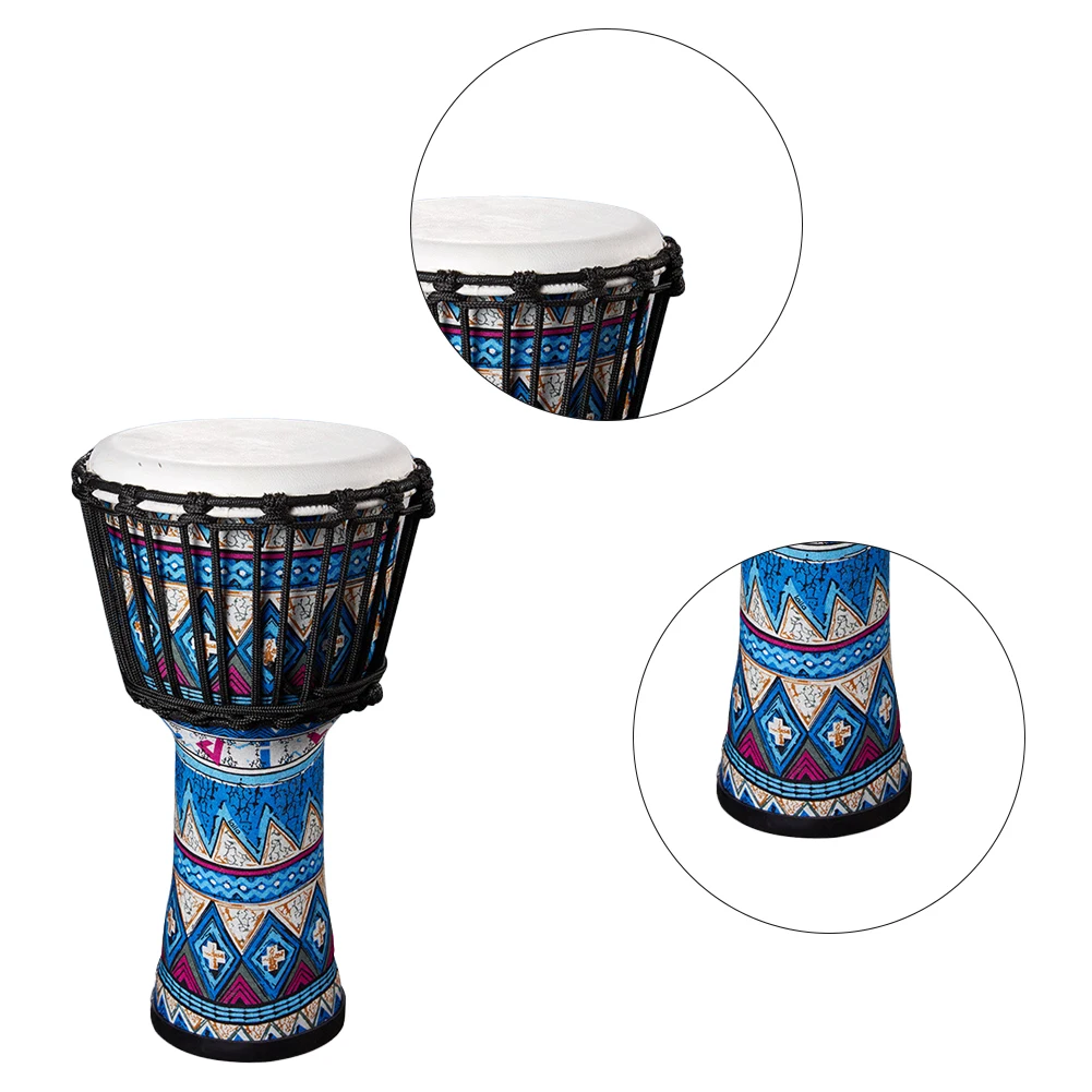 Goatskin Drumhead African Drum Colorful Art Patterns 8inch Djembe Drum Bongo Great Gift for Beginners Adults and Kids musical percussion instruments