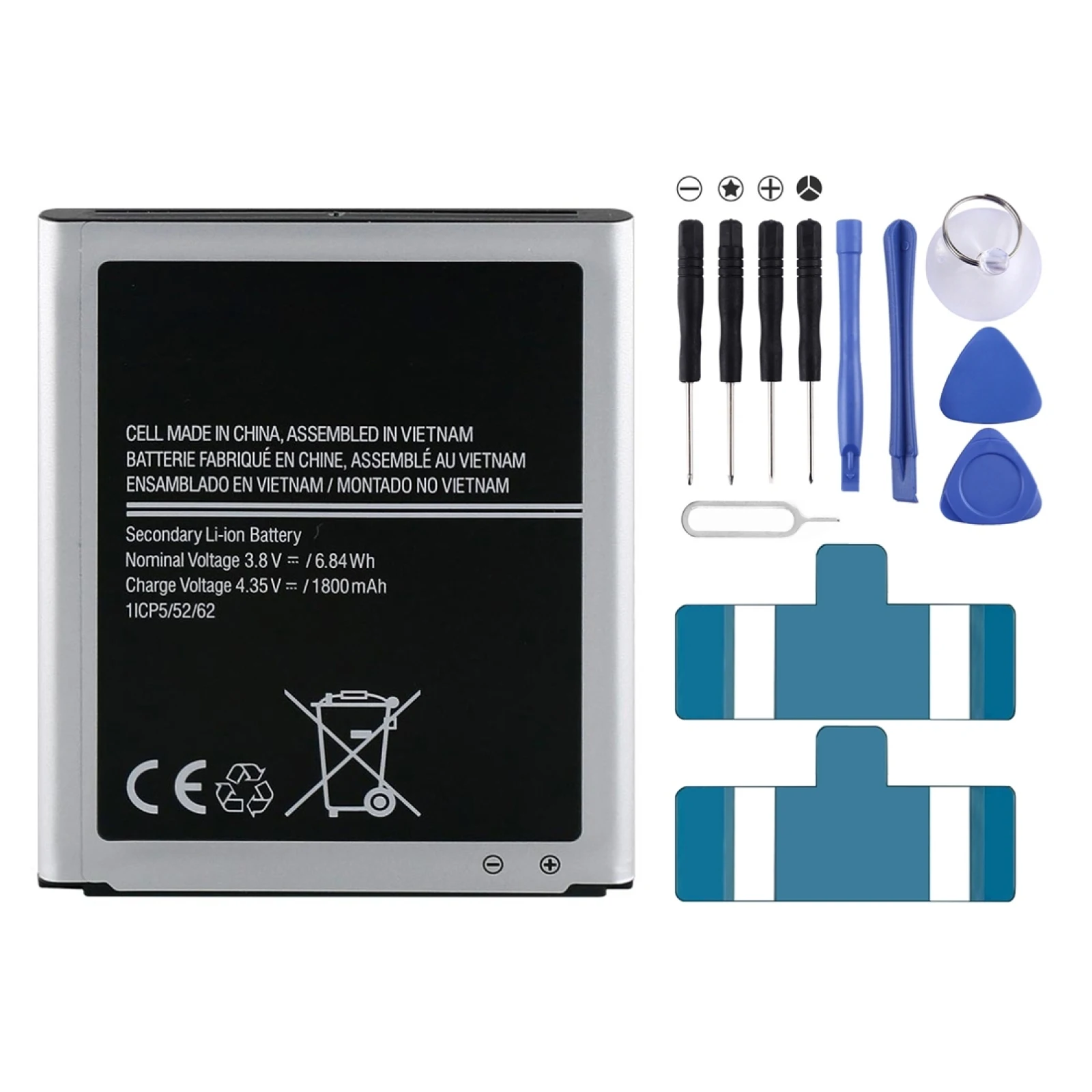 

EB-BJ111ABE 1800mAh Li-Polymer Battery Replacement For Samsung Galaxy J1 Ace