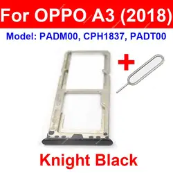 Sim Card Tray Holder Replacement and Repair Part - Card Slot Reader Adapter (A3 (2018) Black)