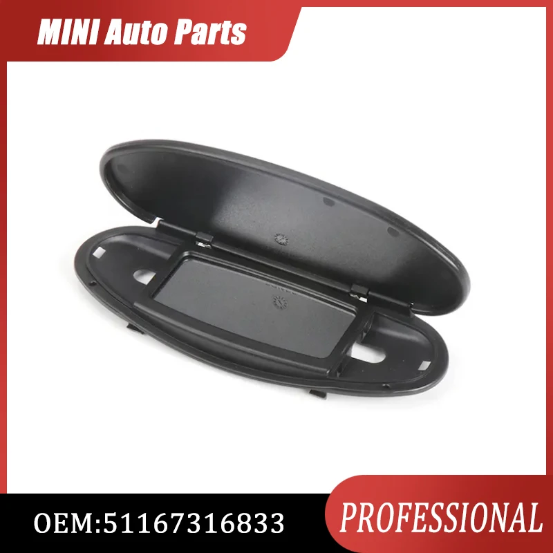 51167316833 Sun Visor Mirror Frame Cover Makeup Black for BMW MINI R55 R56 R60 2007 2014