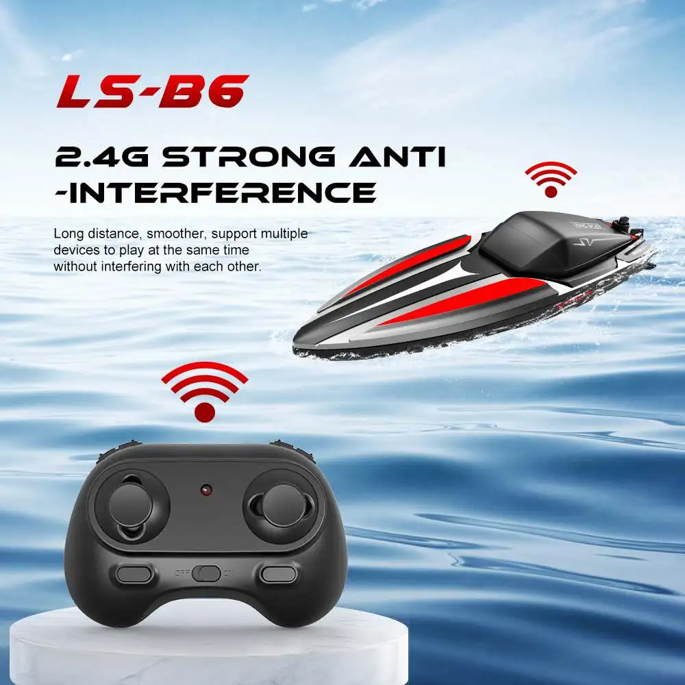 

LSRC B6 2.4G RC Boat High Speed Racing Rowing Waterproof Rechargeable Vehicles Models Electric Radio Remote Control Boat Toys