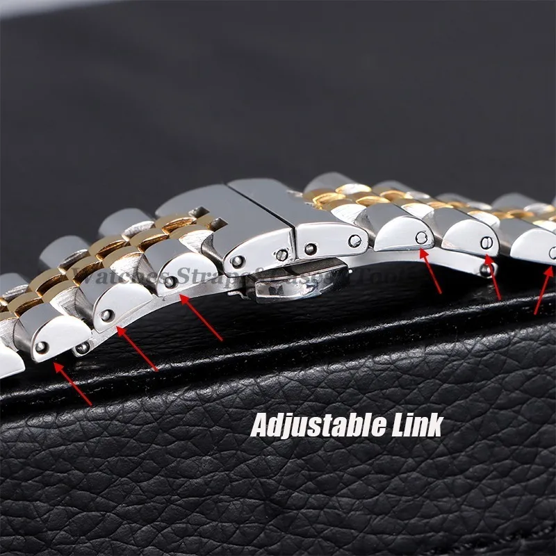 ストラップ 12345 12/13/14/16/17/18/19/20/21/22mm Solid Stainless Steel Watch