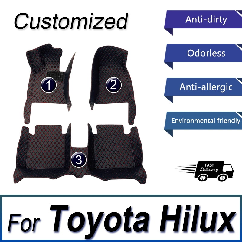 

Car Floor Mats For Toyota Hilux 2022 2021 2020 2019 2018 2017 2016 2015 2014 2013 2012 2011 2010 2009 Custom Carpets Cover Rug