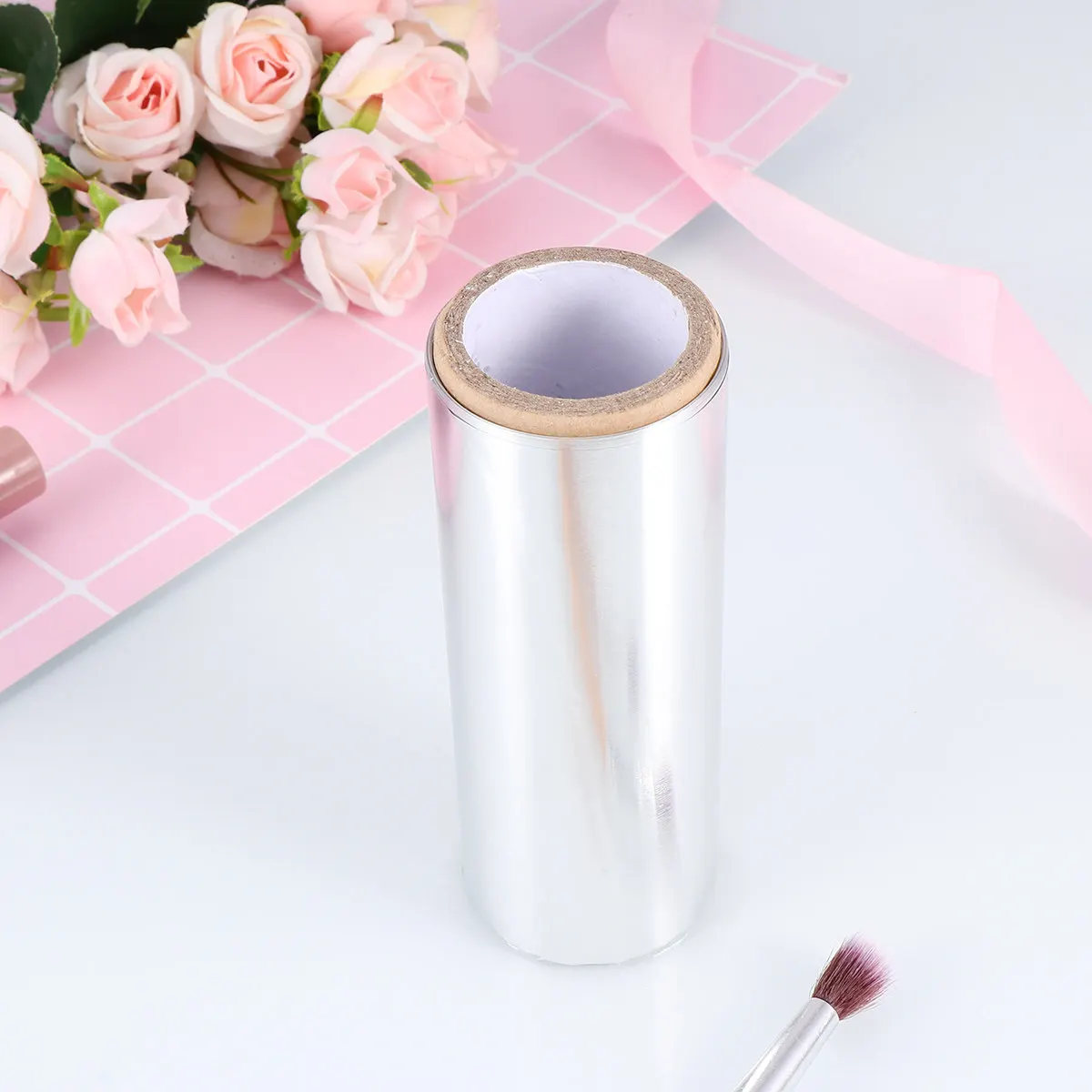 1롤 12cm 두께 미용 펌 호일 전문 내열성 틴포일 헤어 컬러링 스타일링 살롱 바버용 틴 포일