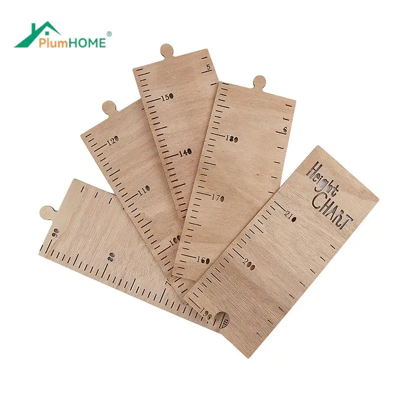 Children Height Measuring Chart Wooden Kids Height Growth Chart Ruler Baby Children Height Gauge Room Decoration Wall Meter Measurement Stickers