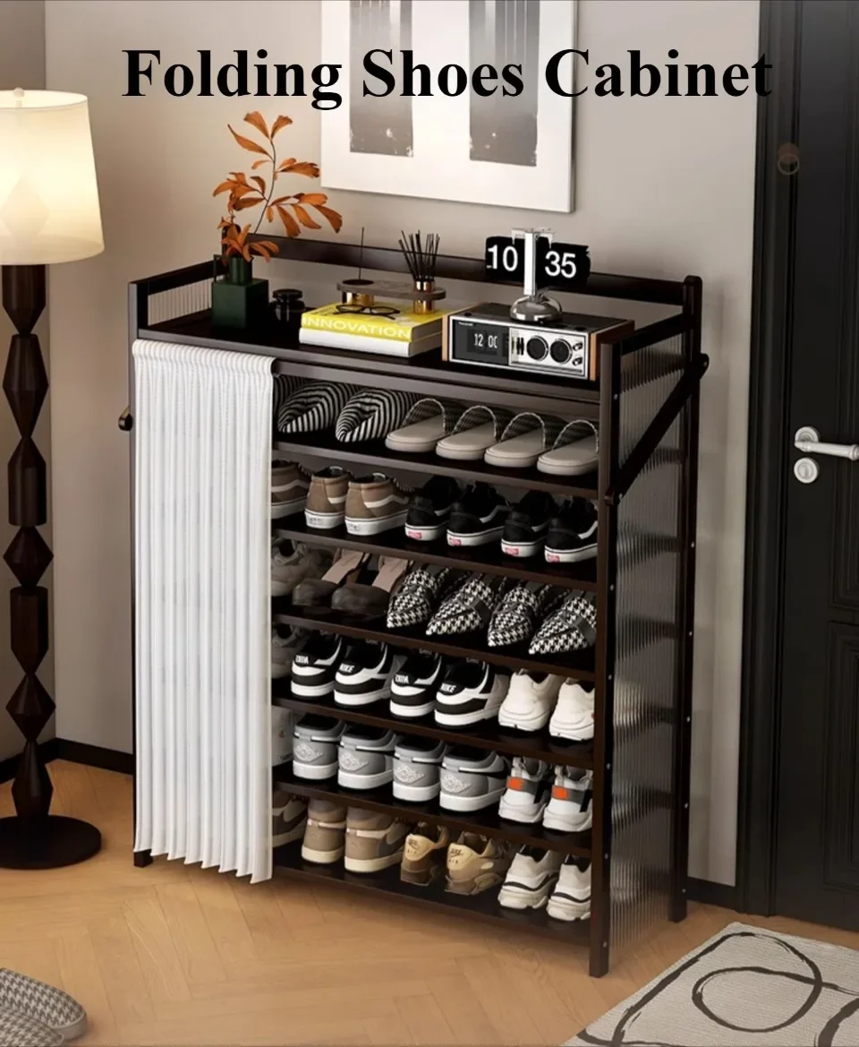 Description Picture 5 of itemFolding Shoes Cabinet Dust Proof Multi-Layer Storage Rack Thickened Large Capacity Cabinet Easy Installation Household Shoe Rack