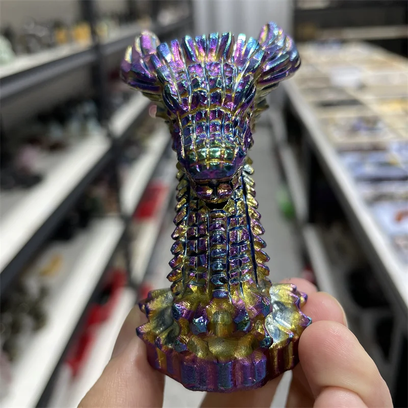 

Резная Статуэтка дракона ручной работы, полированная статуэтка животного для украшения дома