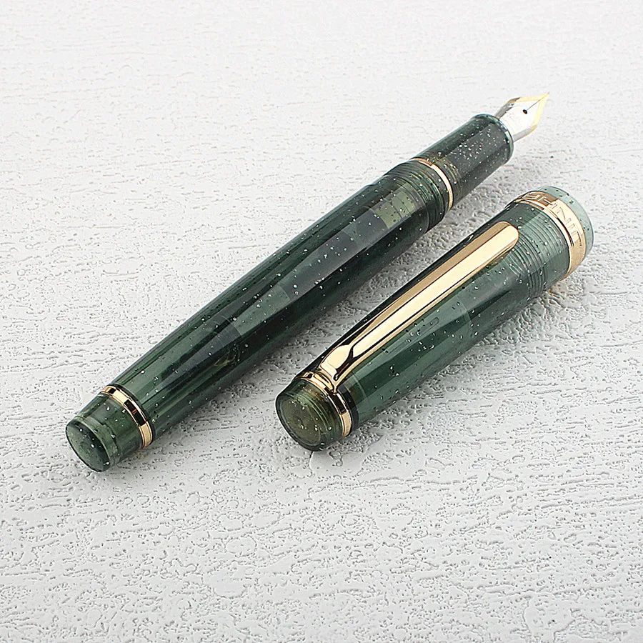 Jinhao 82 Fountain Pen Acrylic Ink Pen Spin Golden EF F Nib Elegante Business Office School Supplies Writing Pen Stationery 6