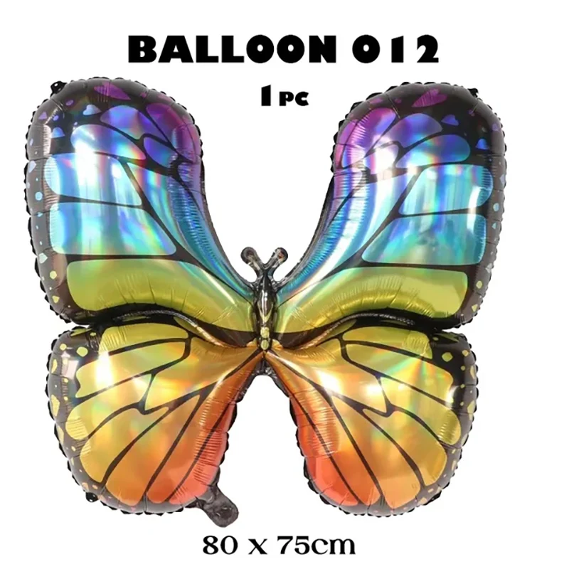 Vibrant Butterfly & Flower Helium Foil Balloons for Celebrations and Decor