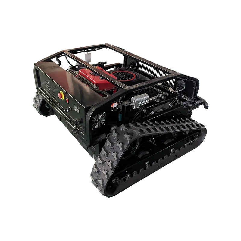 Customized 200m intelligent remote control lawn mower gasoline powered high horsepower crawler lawn mower farm lawn mower 5
