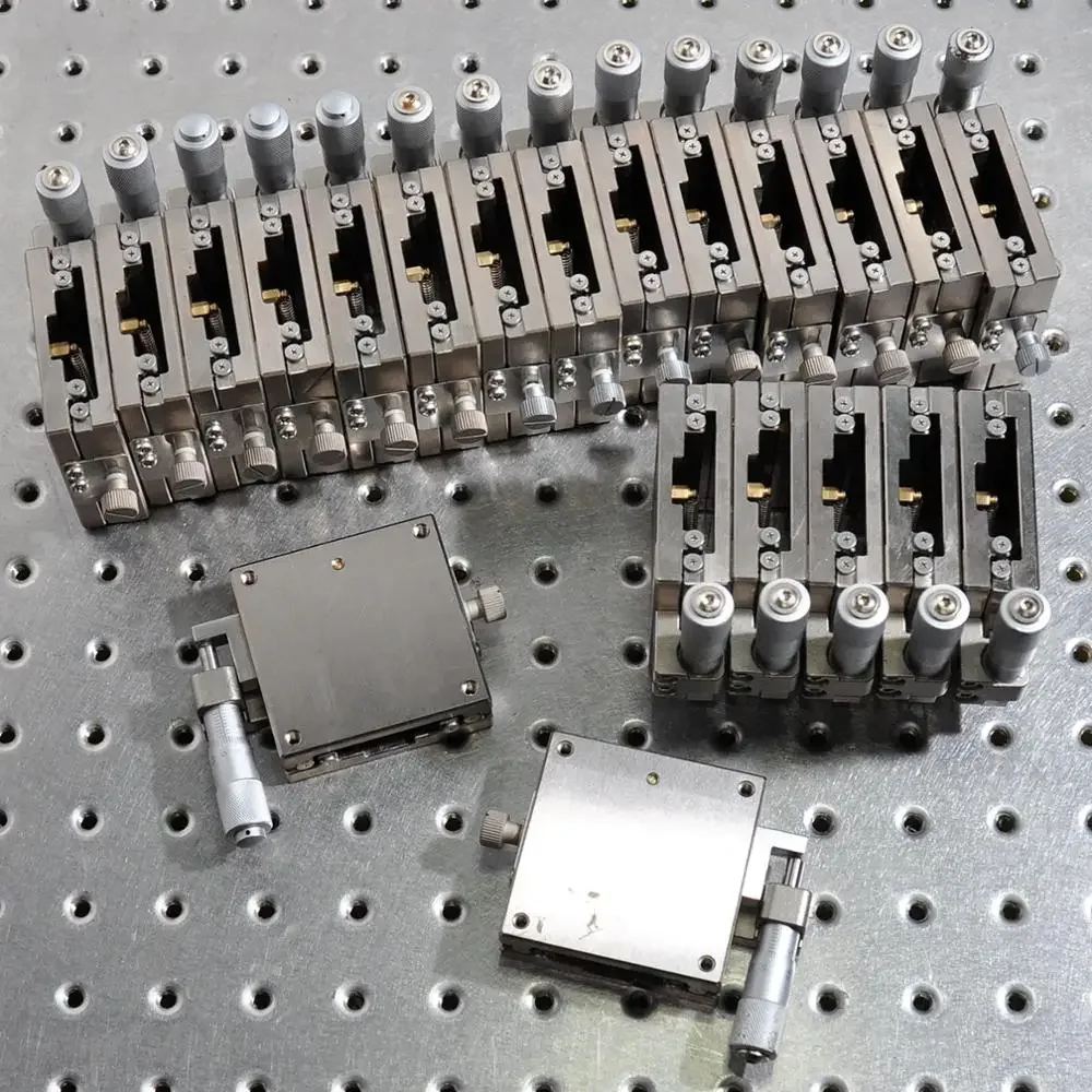 suruga xy axis 19 60mm manual screw type displacement adjustment table optical fine adjustment movable sliding table aluminum Suruga Seiki BXT06013-CL manual xy axis optical displacement platform fine-tuning slide stainless steel Table size 60x60mm