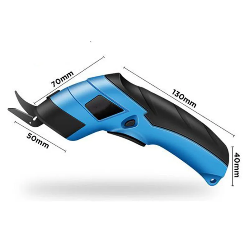 1300mAh Cordless Electric Scissors Cordless Battery Cutter Cloth Carpet Leather Cutting Tool Sewing Scissors Dual Blade