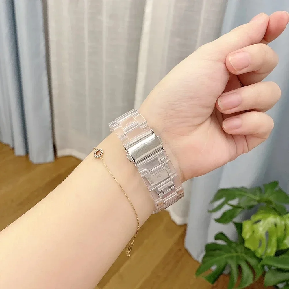 Colorful Transparent Resin Watchband - Fashion Bracelet Strap
