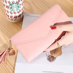 Elegant Purple Letter Print PU Leather Ladies Wallet (Pink)