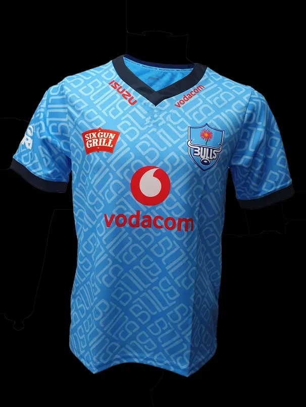 

2024 BLUE BULLS Home регби рубашка Джерси мужская Трикотажная футболка для регби с именем и номером
