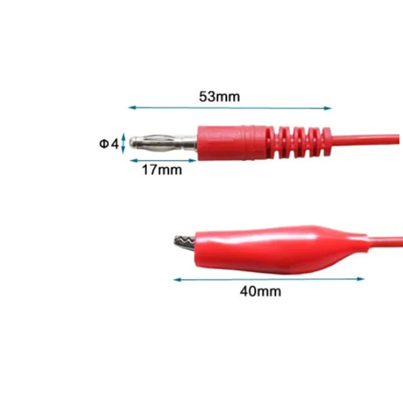 Test Cable Connector Alligator Clip To Banana Plug For Multimeter