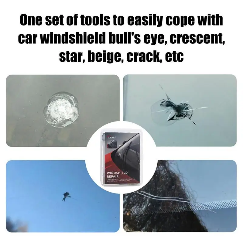 Cracked Windshield Repair Kit Weatherproof Liquid Glass Kit Set Universal Car Supplies Tool High Recovery Glass Repair Windshield Repair Kit Automotive Glass Repair Auto Glass Repair Fluid