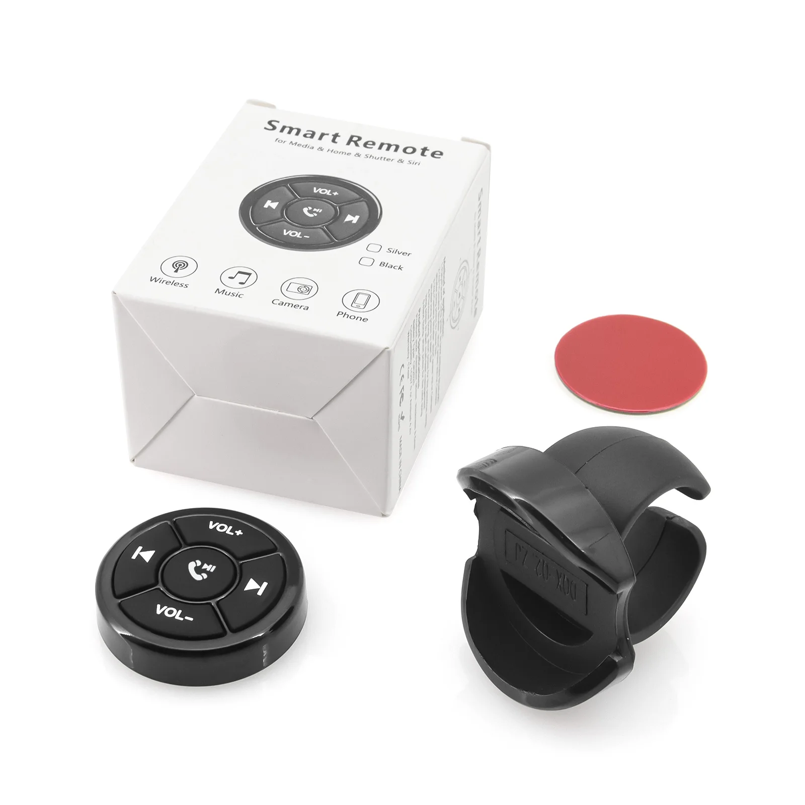 5 Keys Wireless Media Button Remote Controller Car Motorcycle Bike Steering Whee