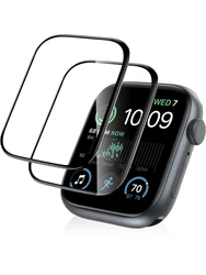 Premium 9D HD Glass Screen Protector for Apple Watch - Crystal Clear Full Coverage Film (4 PCS)