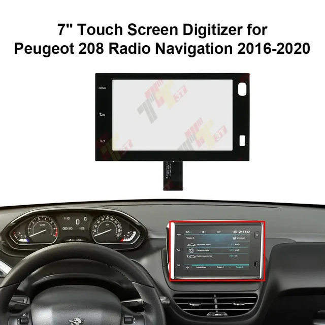 Pantalla LCD de 7 pulgadas para Citroën C4, monitor de navegación