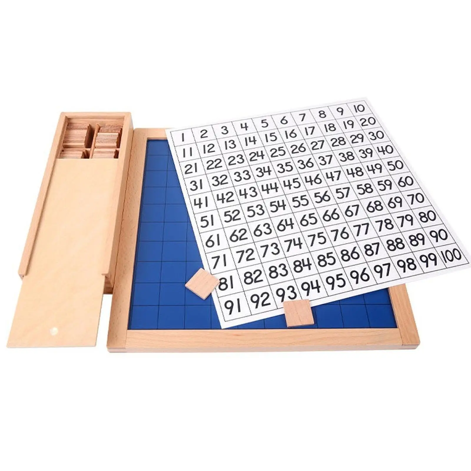 Wooden Math Board 1-100 Montessori Toy Wooden Toy Hundred Board Educational Game for Teacher Supplies Birthday Gift Children