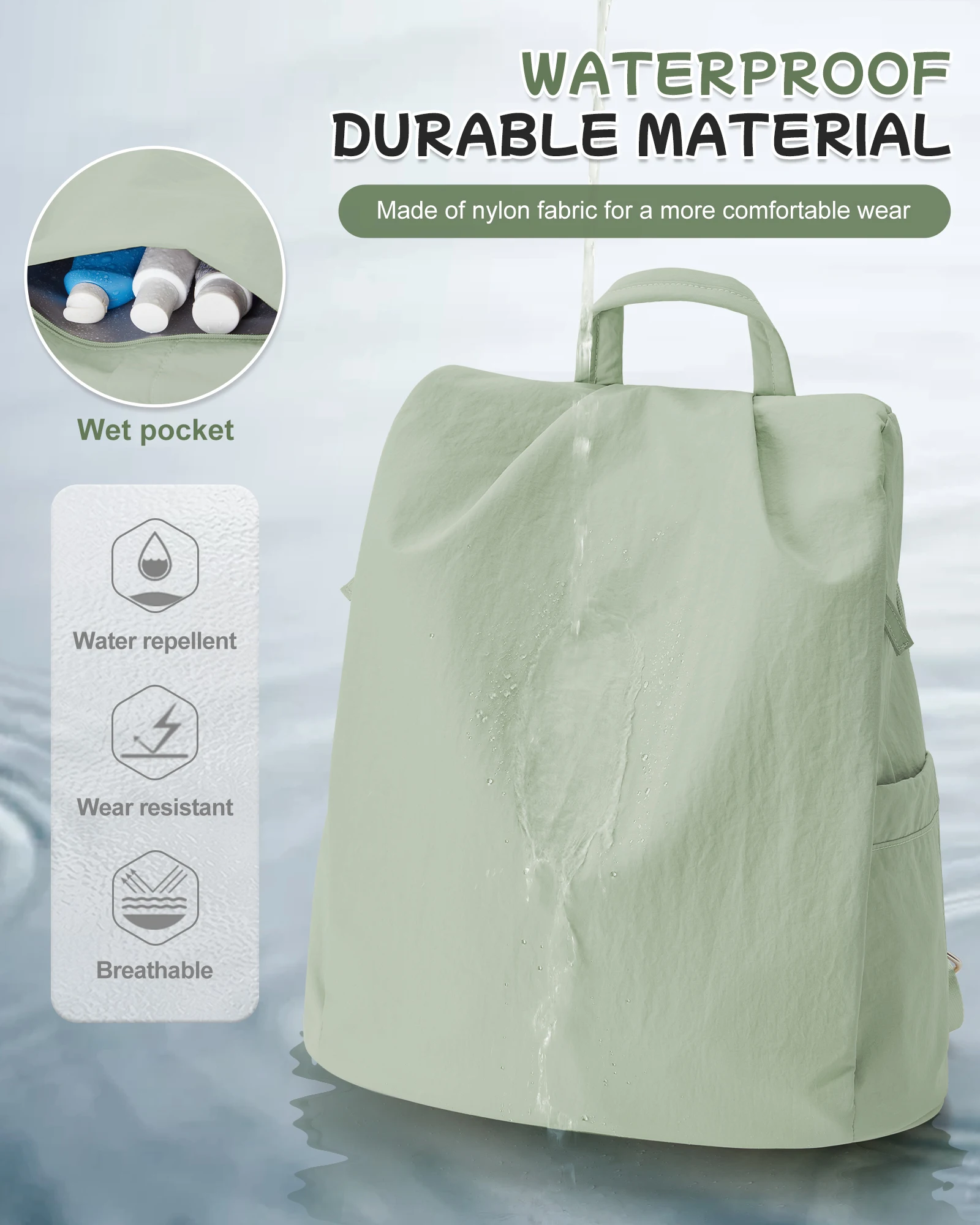Women's Lightweight Anti-Theft Travel Backpack - Stylish and Modern Design
