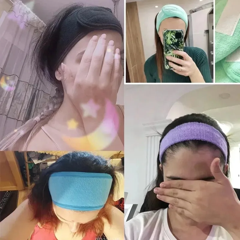Eyelash Extension Headband Makeup Eyelash Extension Supplies Lashes Accessories Face Washing Bath SPA Facial Adjustable Headband
