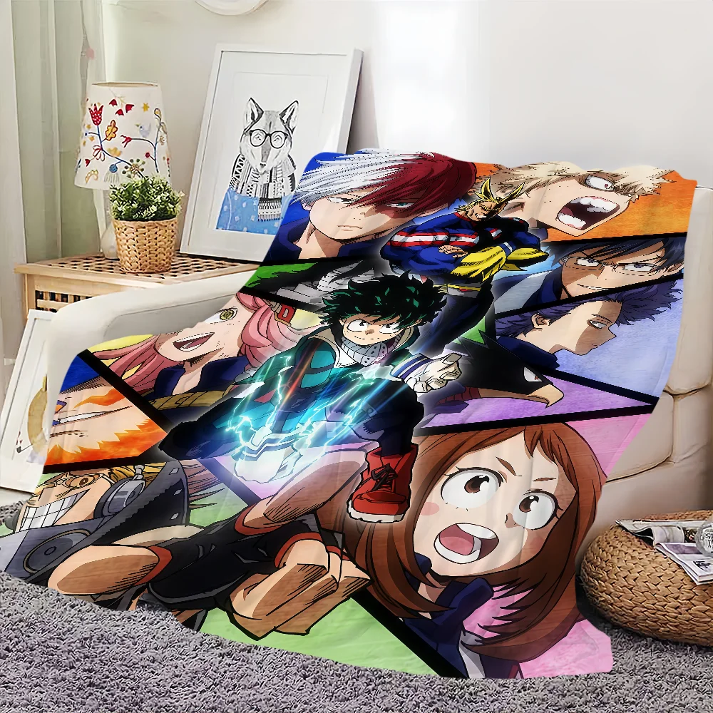 Flannel my comfort soft plush blanket for sofa living room a-academia office h-hero bed anime travel gift single-sided printed 2