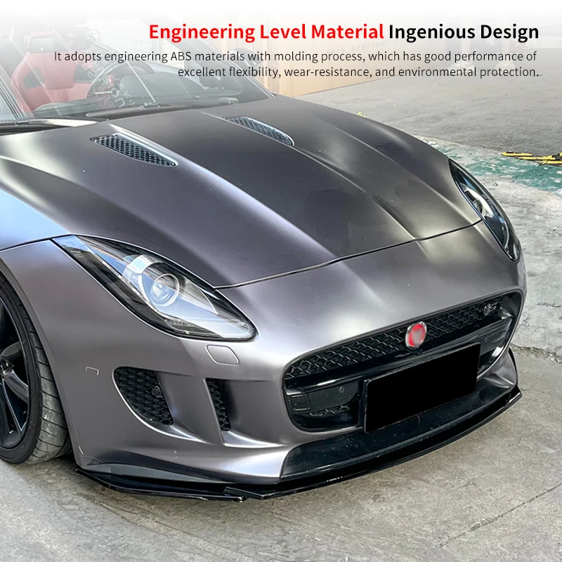 자동차 탄소 섬유 외관 장식 액세서리, 재규어 F-TYPE 2013-2019 프론트 립 스포일러 에이프런 범퍼 턱 삽 가드