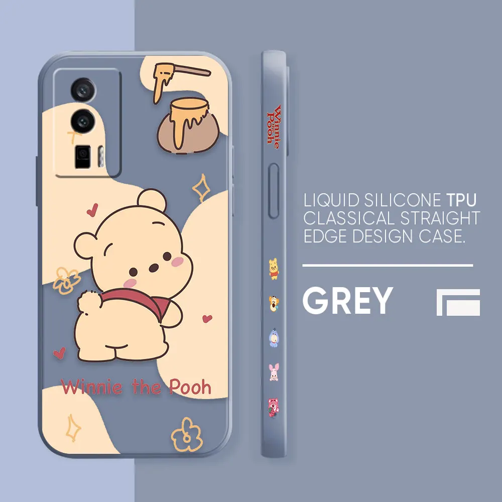 thumbnail image 1 of Case For Redmi K60E K60 K50 K40S K40 K30 9A 9 8A 8 10 Pro 4G 5G Colour Simple Liquid silicone Case Cute Winnie The Pooh, 1 of 5