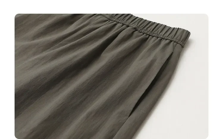 Wijde broek voor dames effen met elastische taille lounge broek_voghion.com