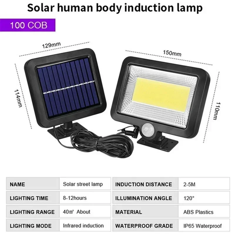 Solar-Powered Motion Sensor Wall Lamp - Waterproof with Adjustable Modes