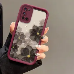Charming Floral Print Silicone Shockproof Phone Case for OPPO A31 2020 (Wine - red - 578)