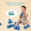 Ball Pit Balls for Kids, Plastic Refill 2.2 Inch Balls, 100 Pack, Bright Colors, Phthalate and BPA Free, Includes a Reusable Sto