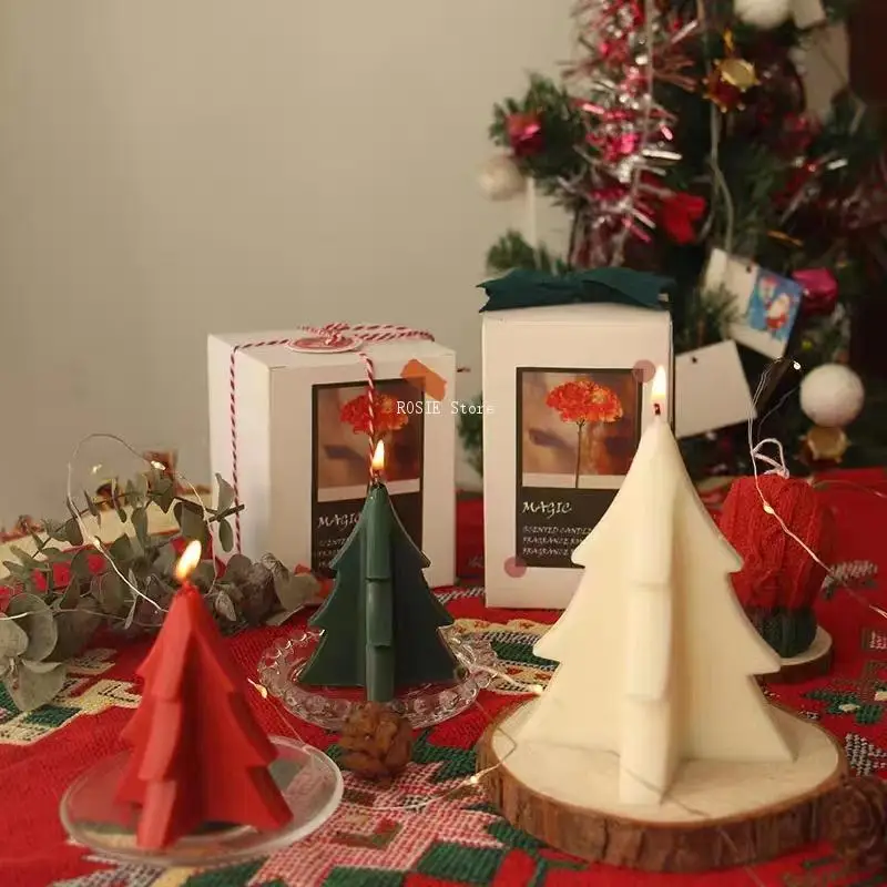 Stampo in silicone per candele a forma di albero di Natale: decorazione fai da te per la casa con candele natalizie in gesso - Italia