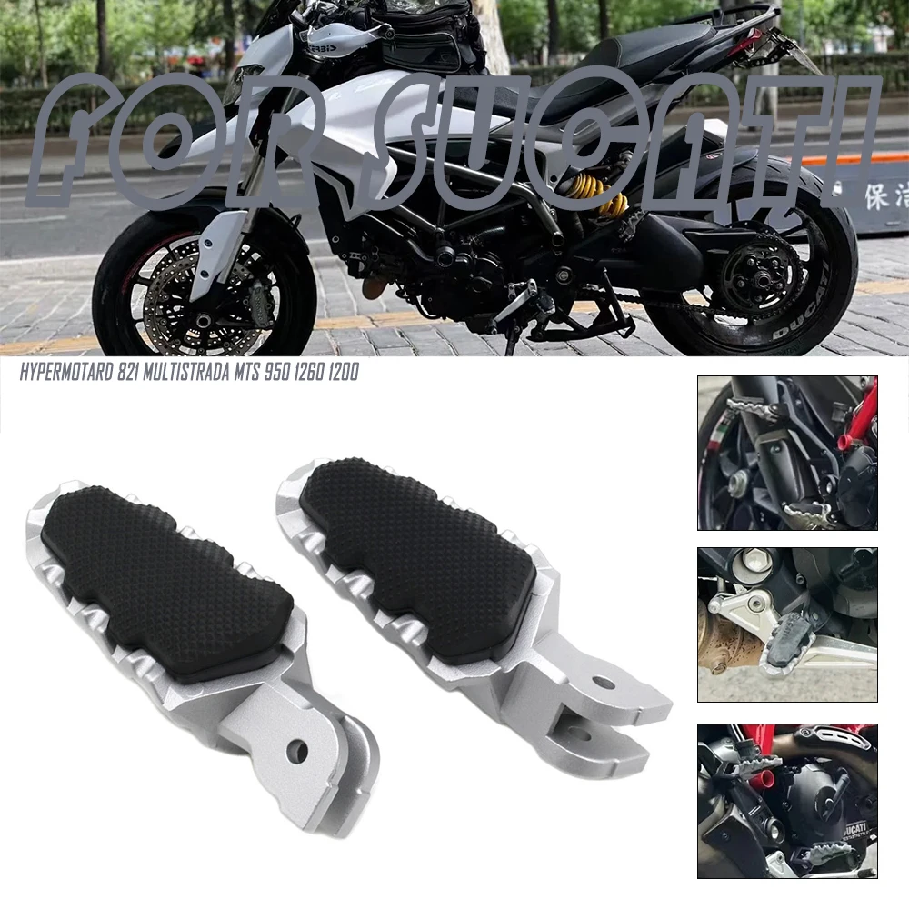 Moto Anteriore Poggiapiedi Pedane Pedali Per DUCATI HYPERMOTARD 821 Multistrada MTS 950 1260 1200 Scrambler 1100 USA 2013-2022