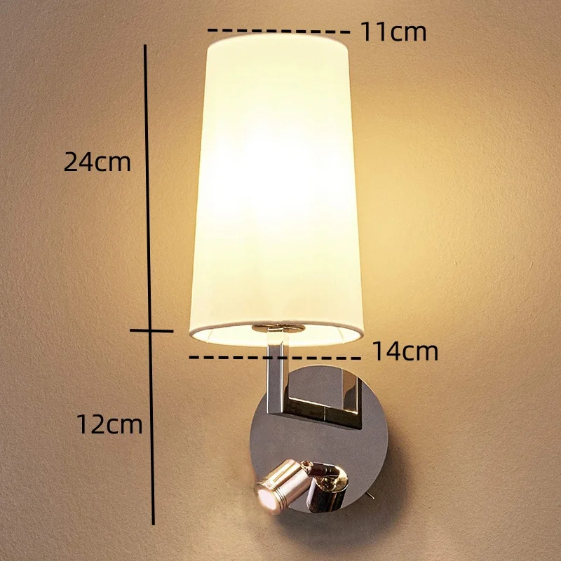 E27 Retro Wall Lamp Creative Minimalist Interior Decoration Lamp Bedroom Hotel Bedhead Study Household Light Fixtures