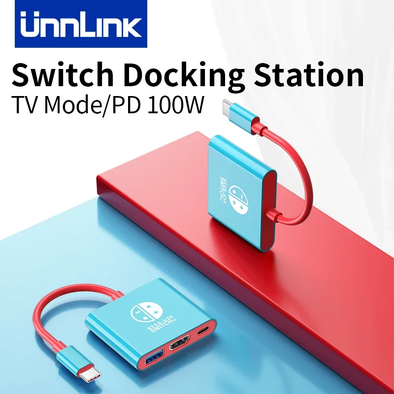 Unnlink Switch Dock Tv Dock Per Nintendo Switch Docking Station Portatile Da Usb C A 4K Hdmi Usb 3.0 Hub Per Macbook Pro Samsung