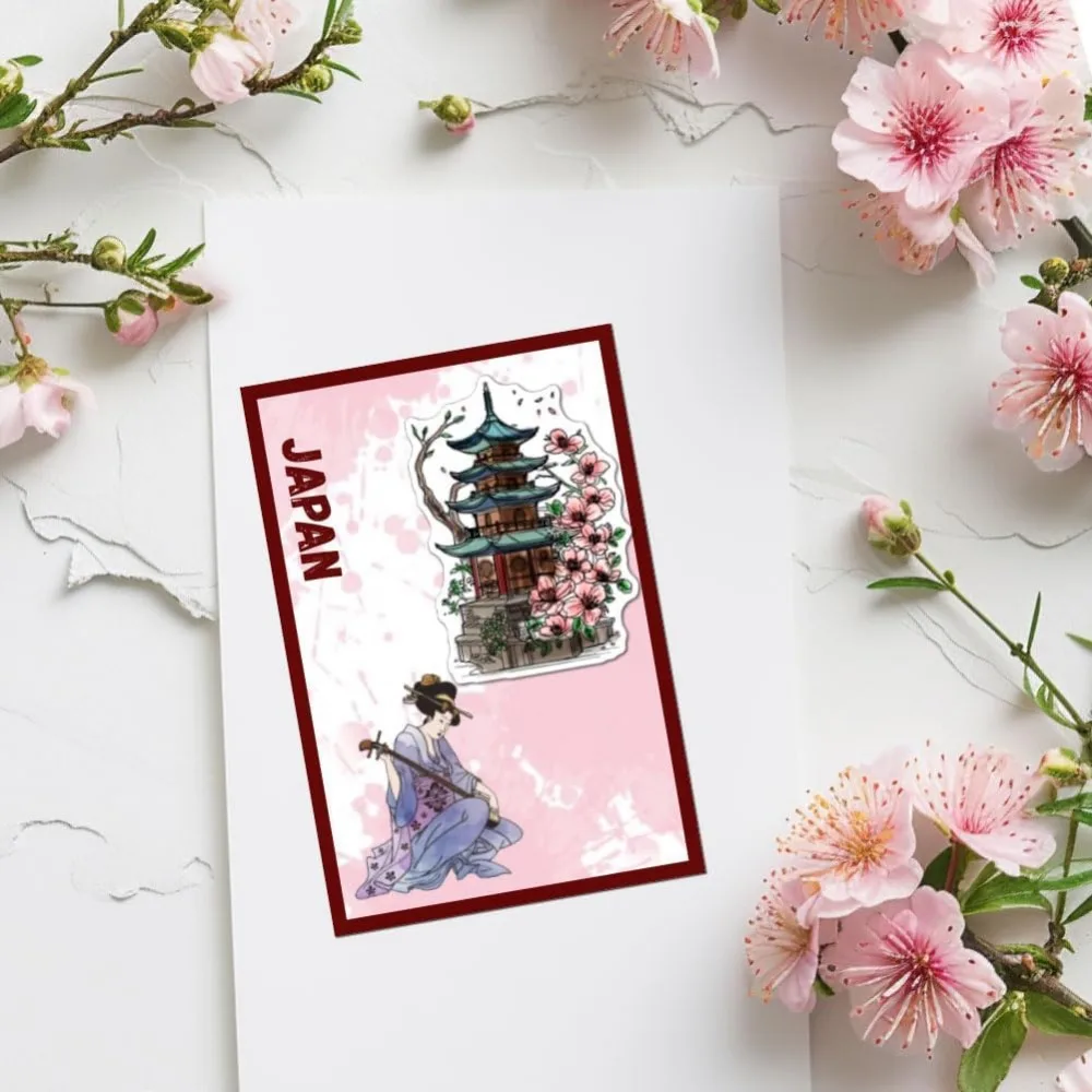 Embossing Stamps 1Sheet Landscape Clear Stamps Park Architecture Silicone Clear Stamp Seals for DIY Scrapbooking Cards