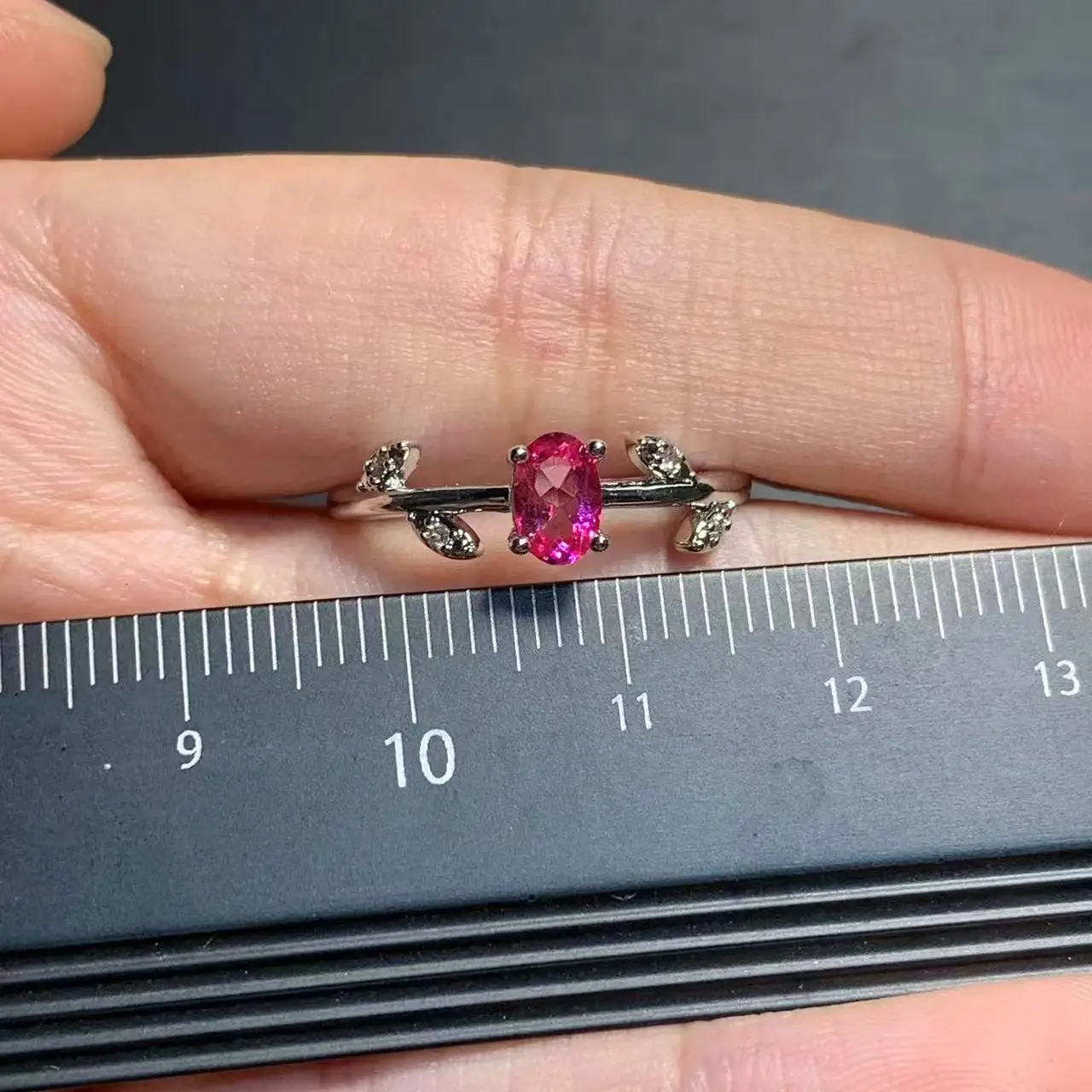 MM Natural PINK Topaz Ring Adjustable Female Ring Jewelry for Women Gift Wholesale High Quality Vintage Fine