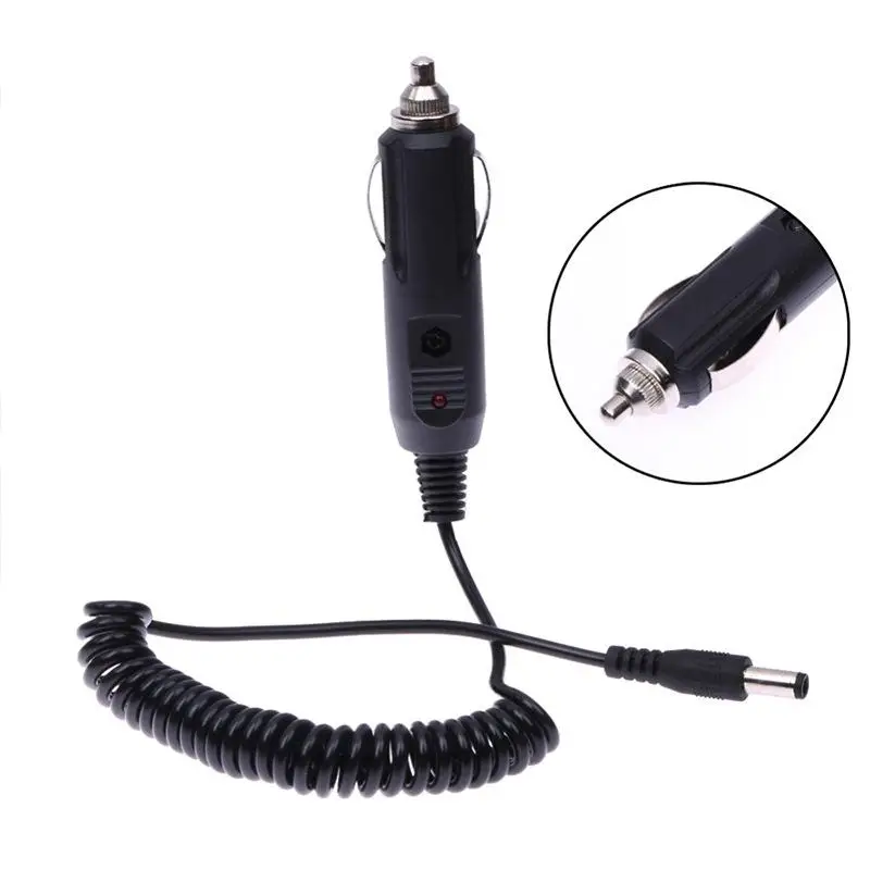 12V 24V 전체 구리 고출력 케이블, 스프링 시거잭 암 커넥터 - DC 5.5*2.1mm 수 커넥터 어댑터 와이어