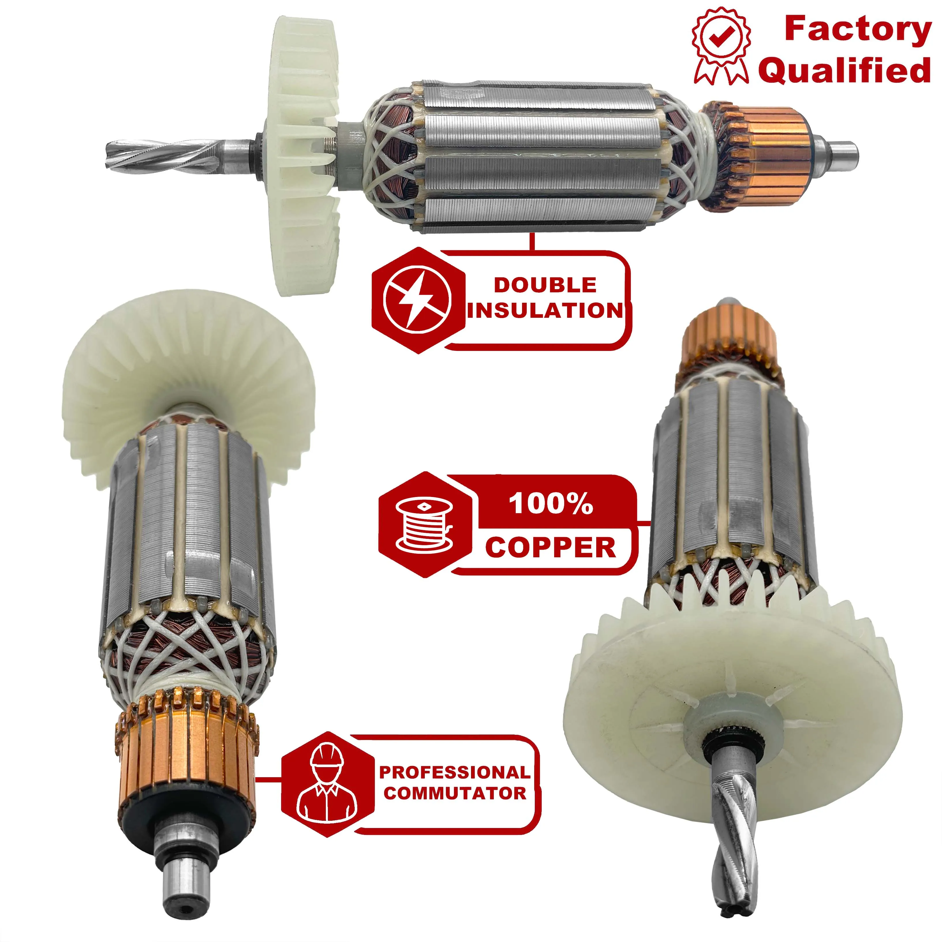 AC 220V 240V HP1620 HP1641 HP1640 HP1621 Armature Rotor For MAKITA Impact Drill Spare Parts Hammer Drill 517458-1