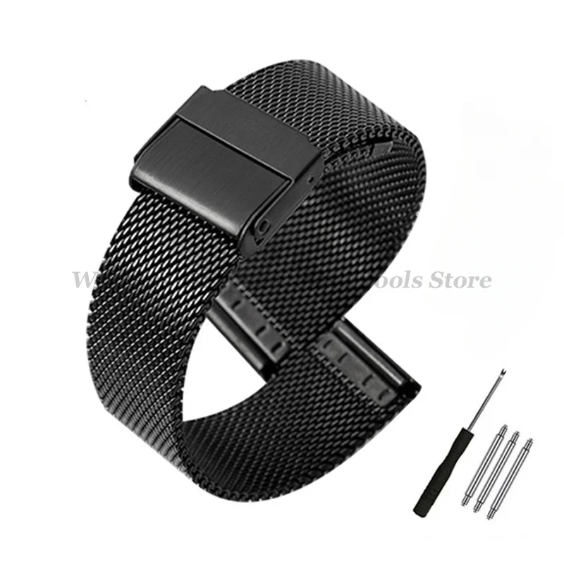 Ultra-Thin Stainless Steel Milanese Mesh Watchband Bracelet - High-Quality Universal Fit