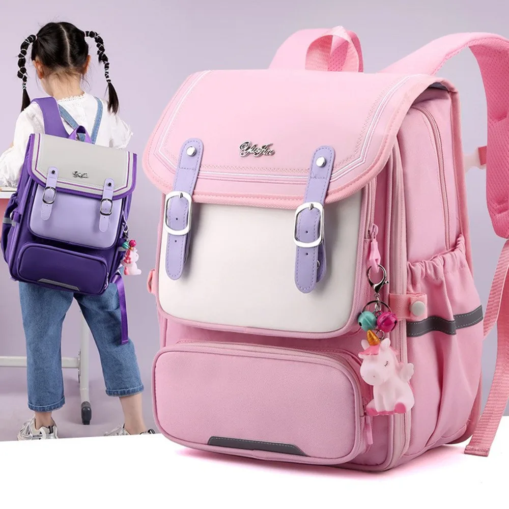 genuine-ergonomic-elementary-school-bag-book-child-backpack-girl-boy-class-grade-3-6-schoolbag-handbag-reflective-lighten-burden