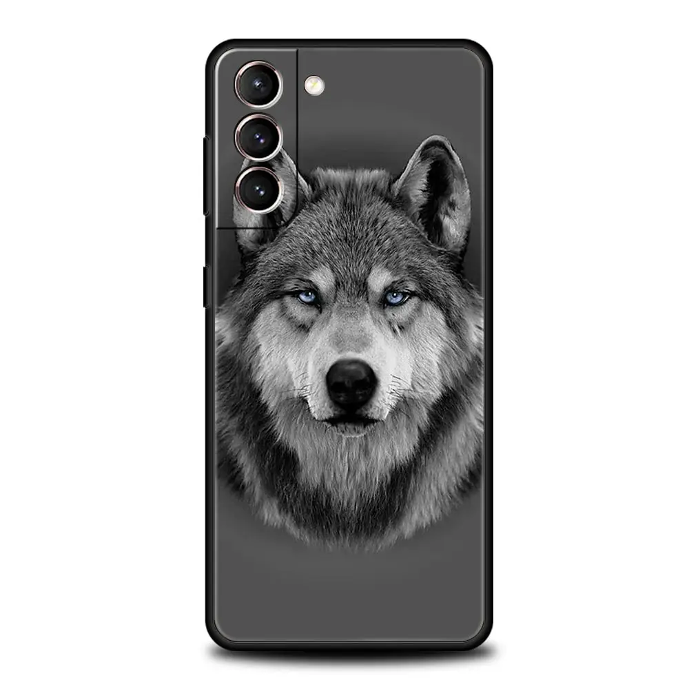 Wild Wolf Soft Silicone Black Phone Case Cover