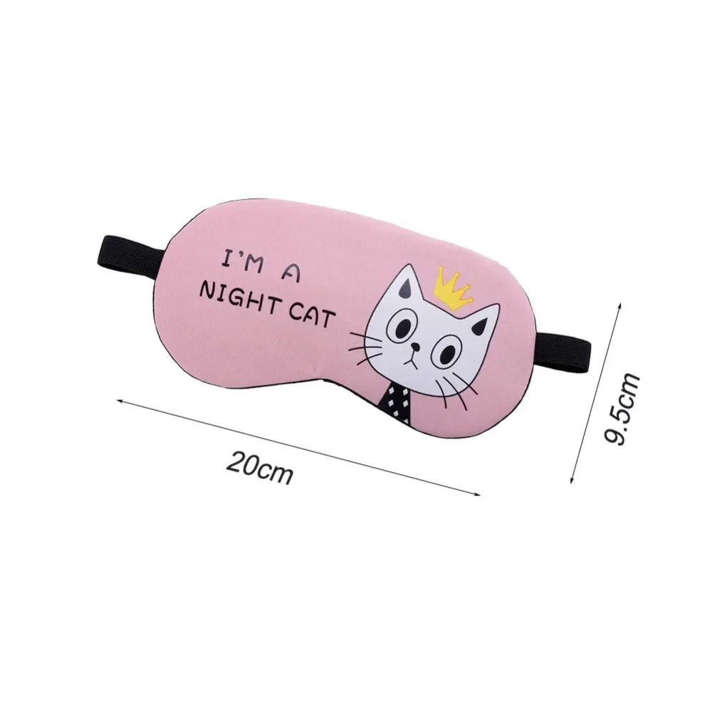 Cute Cat Cartoon Soft Eye Sleep Aid Mask with Comfortable Ice Compress Gel Travel Rest Eye Shade Cover Blindfold #280205 3