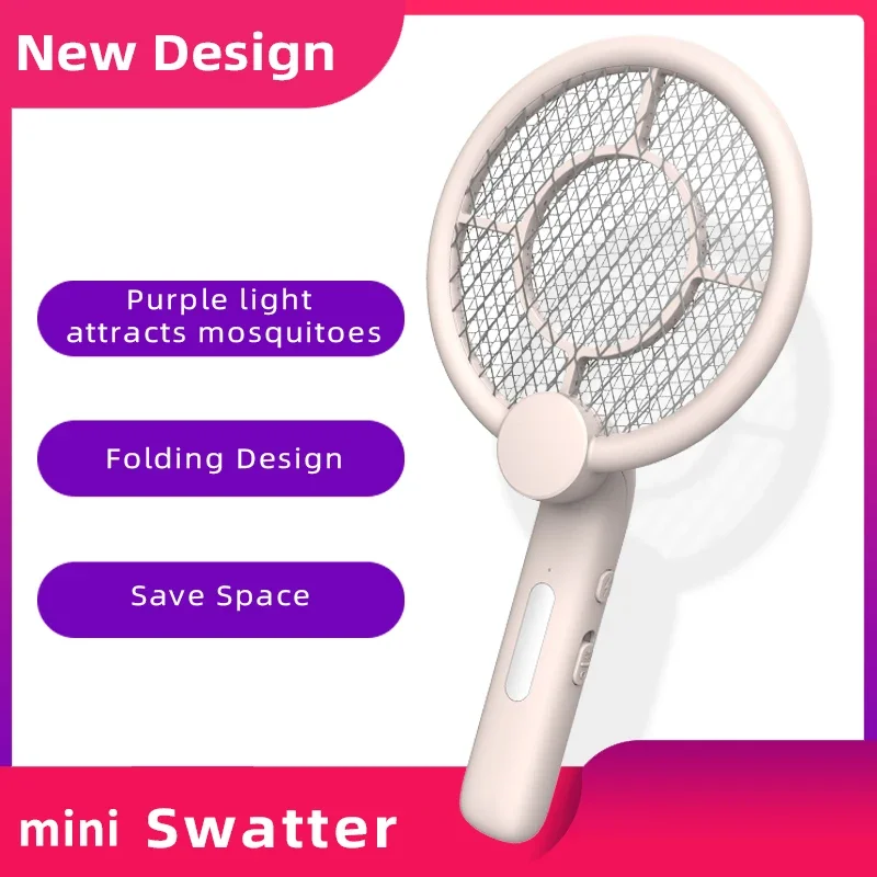 

Electric Mosquito Killer Insect Racket Fly Swatter Zapper USB Rechargeable Summer Mosquito Swatter Kill Bug Zapper Killer Trap