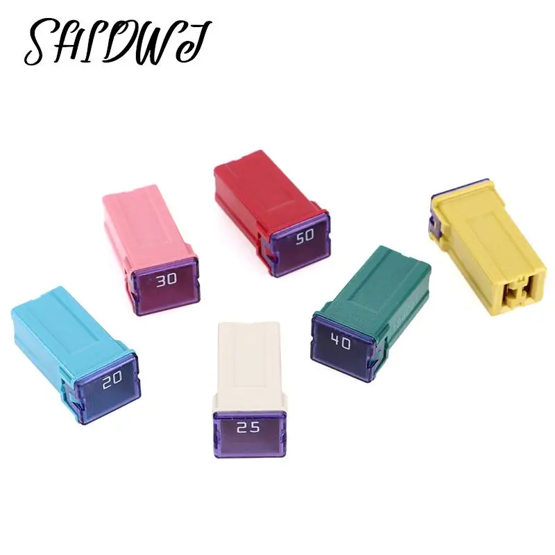 1Pcs Mini Square Fuse 20A 30A 40A 50A 60A Set Automotive Car Fuse with Plastic Box Assortment Auto car fuses kit